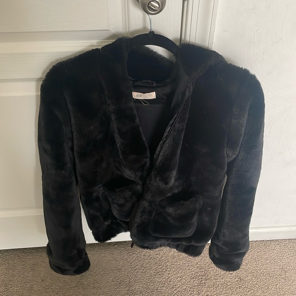 H&M Girls Faux Fur Jacket